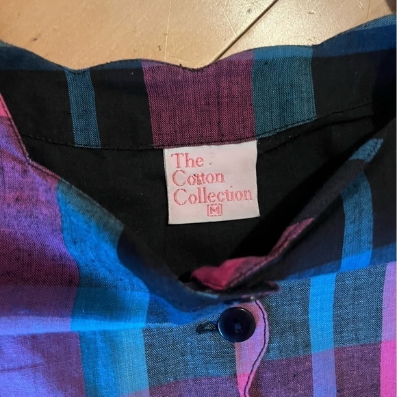 Vintage The Cotton Collection Matching Checkered Long Sleeve Blouse & Sk… - Picture 4 of 16